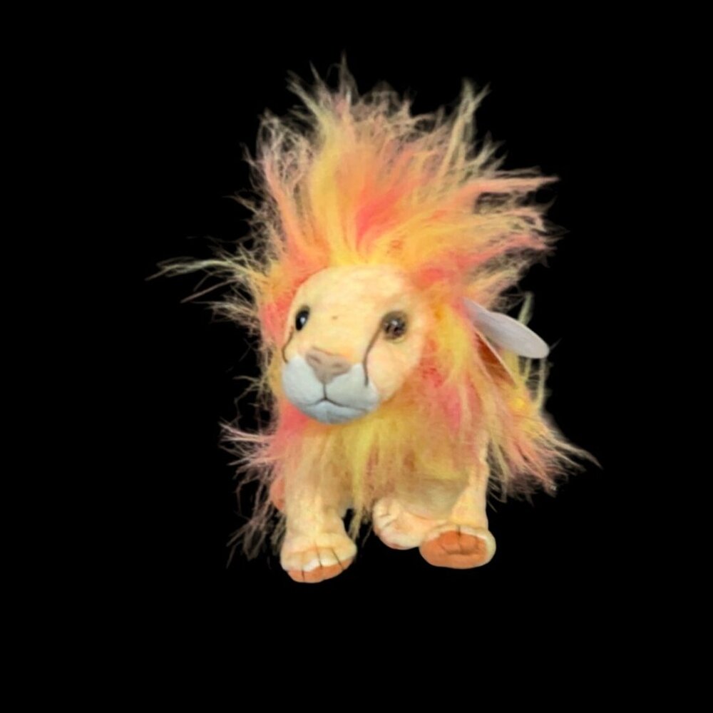 Ty Beanie Baby Bushy Lion Plush 2000 7" Collectible Toy Tagged Unique Mane Color